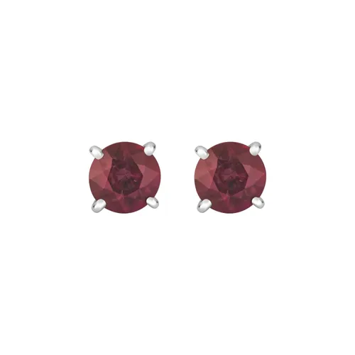 Boucles d'oreilles en or blanc et rubis - CREATIONS JULIAN