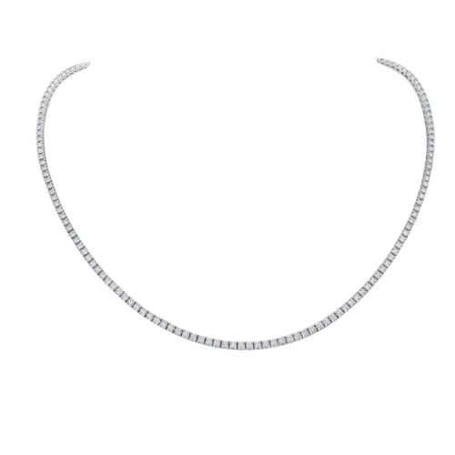 Collier en or blanc et diamants blancs, taille 42 - CREATIONS JULIAN