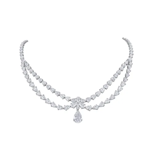 Collier CLAUDINE en diamants taille Poire - CREATIONS JULIAN