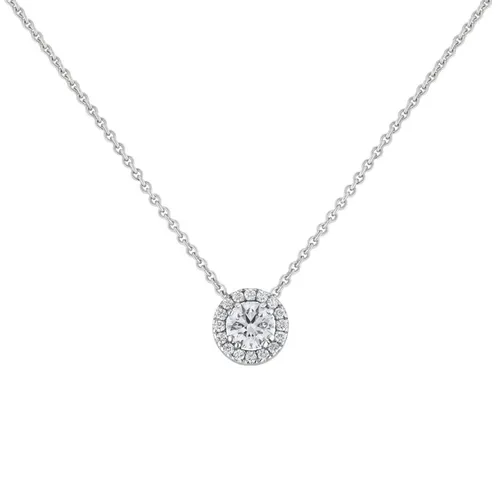 Pendentif en or blanc, diamant blanc et diamants blancs - CREATIONS JULIAN