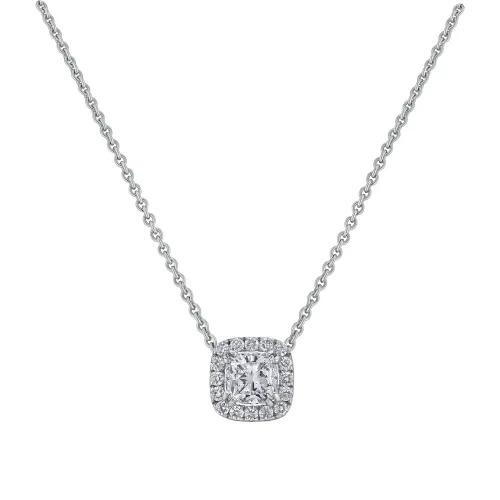 Pendentif Diamant Coussin pavé brillants - CREATIONS JULIAN