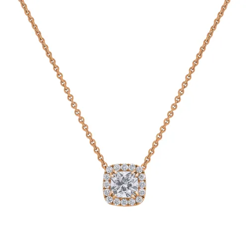 Pendentif Diamant Coussin pavé brillants - CREATIONS JULIAN