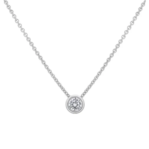 Pendentif en or blanc et diamant blanc - CREATIONS JULIAN