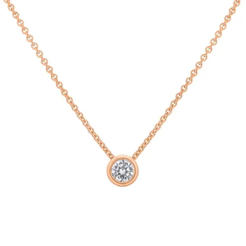 Pendentif en or rose et diamant blanc - CREATIONS JULIAN