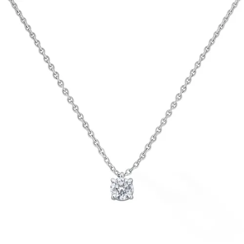 Pendentif en or blanc et diamants blancs - Certificat GIA - CREATIONS JULIAN