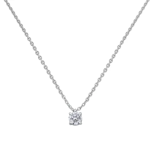 Pendentif en or blanc et diamant blanc - Certificat GIA - CREATIONS JULIAN