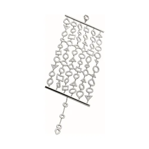 Bracelet en or blanc et diamants blancs - CREATIONS JULIAN