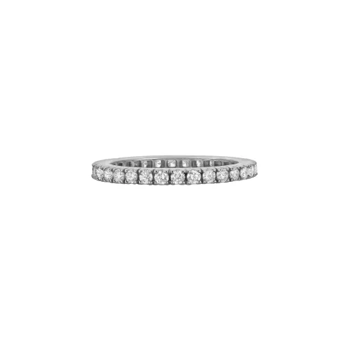 Alliance en or blanc palladié et diamants blancs - CREATIONS JULIAN