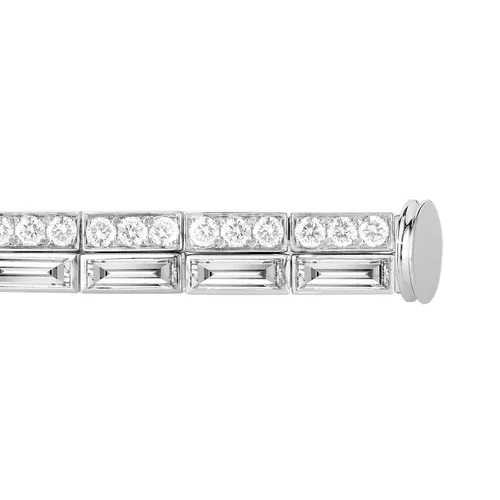 Bracelet Fred diamants taille baguette or blanc - Godechot Pauliet 6J0205