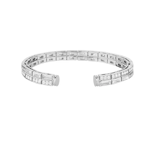 Bracelet Fred diamants taille baguette or blanc - Godechot Pauliet 6J0205