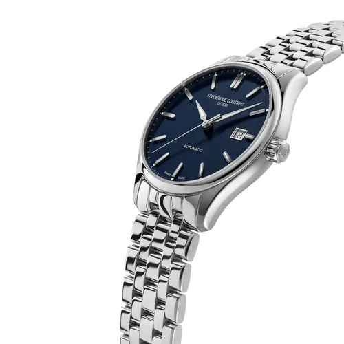 Montre CLASSICS Index Automatic Bracelet acier, Cadran bleu mat - FREDERIQUE CONSTANT