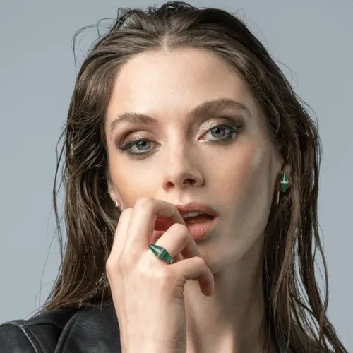 Boucle d'Oreille unité CELEST Malachite GM - HEAVENLY