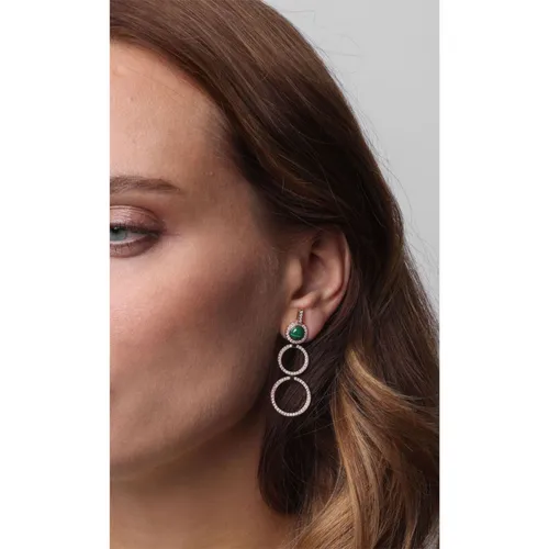 Boucles d'Oreilles SATURN Malachite PM - HEAVENLY