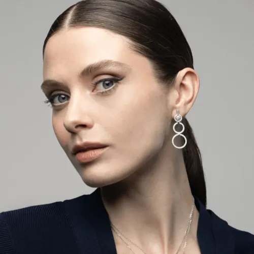Boucles d'Oreilles SATURN Diamant PM - HEAVENLY