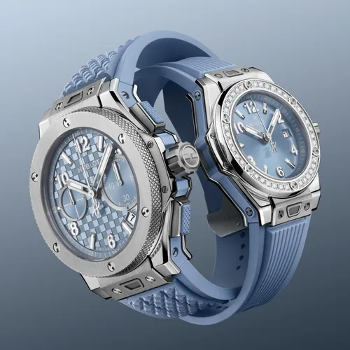 Montre Hublot Big Bang One Click Steel Coal Blue Diamonds - HUBLOT