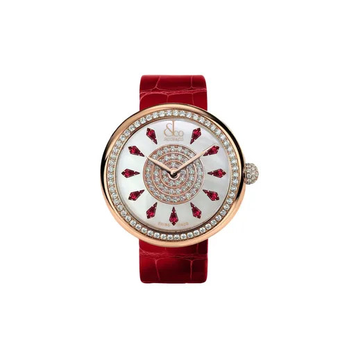 Montre Jacob &amp; Co Brilliant one row rose gold ruby 38mm - JACOB & CO
