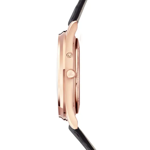Montre MASTER ULTRA THIN 39 RESERVE DE MARCHE Bracelet crocodile chocolat, Boucle ardillon or rose, Cadran coquille d'oeuf - JAEGER-LECOULTRE