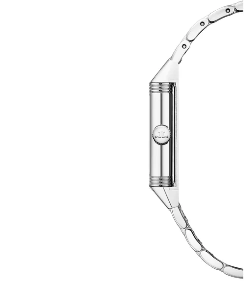 Montre REVERSO CLASSIC Small Quartz Bracelet acier, Cadran argenté - JAEGER-LECOULTRE