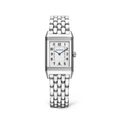Montre REVERSO CLASSIC Small Quartz Bracelet acier, Cadran argenté - JAEGER-LECOULTRE
