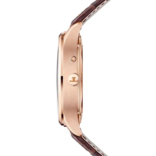 Montre MASTER CONTROL Geographic Bracelet alligator noir, Boucle ardillon or rose, Cadran argenté solleilé - JAEGER-LECOULTRE