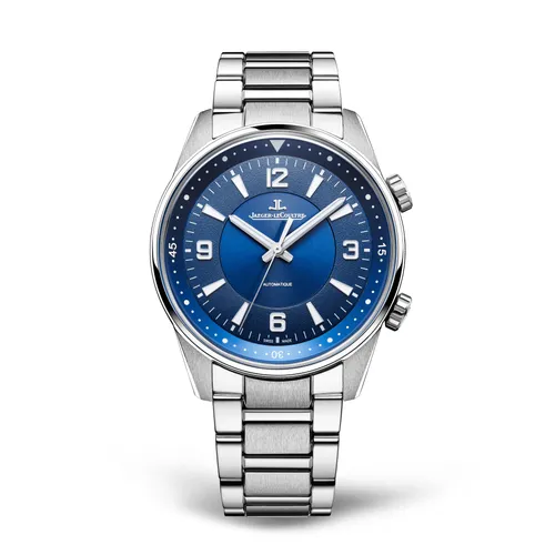 Montre POLARIS Automatic Bracelet acier, Cadran bleu soleillé, grené et opalin, chiffres blancs - JAEGER-LECOULTRE