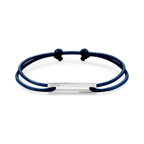 Bracelet CORDON bleu marine perforé le 1,7g - LE GRAMME