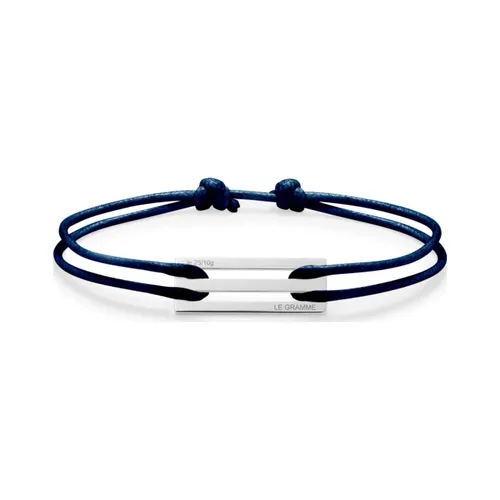Bracelet CORDON bleu marine perforé le 2,5g - LE GRAMME