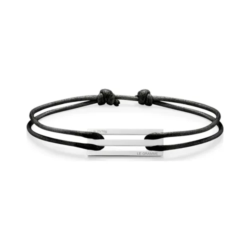 Bracelet CORDON noir perforé le 2,5g - LE GRAMME