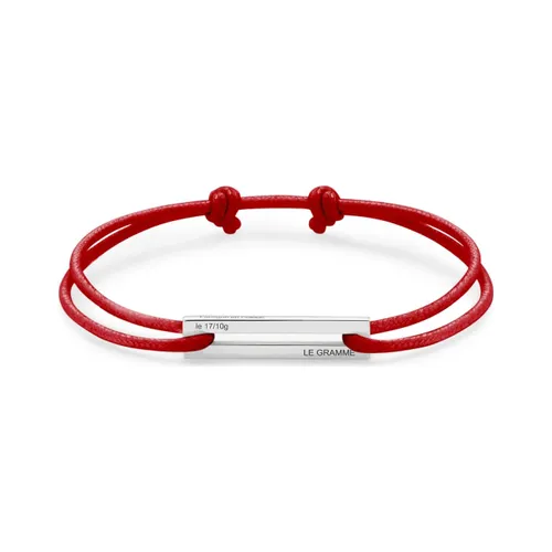 Bracelet CORDON rouge perforé le 1,7g - LE GRAMME