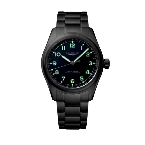 Montre LONGINES SPIRIT PILOT, Bracelet acier, Cadran bleu mat chiffres arabes - LONGINES