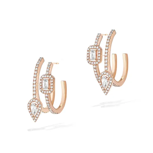 Boucles d’Oreilles Créoles MY TWIN 2 rangs - MESSIKA