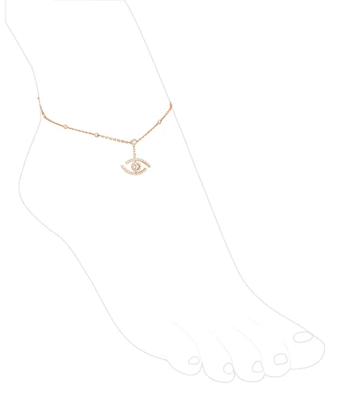 Bracelet de cheville LUCKY EYE pavé - MESSIKA