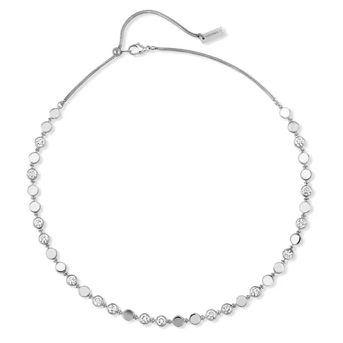 Collier en or blanc et...