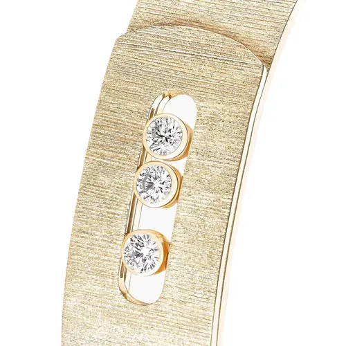 Bracelet Manchette Messika Move Noa Ciselé, or jaune, diamants