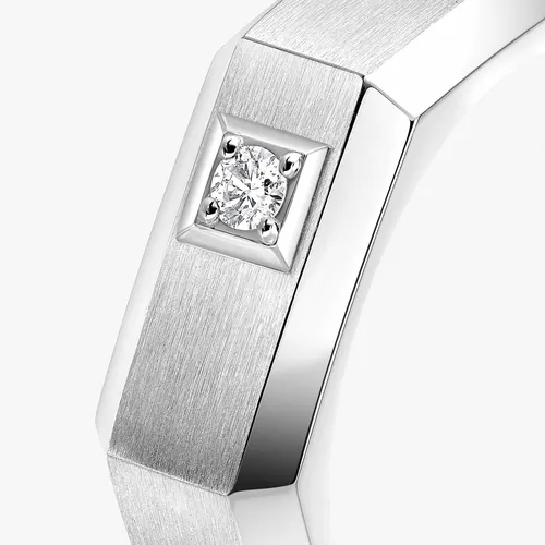 Bague Moderniste Messika brossée, moyen modèle
