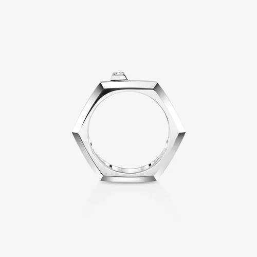 Bague Moderniste Messika brossée, moyen modèle