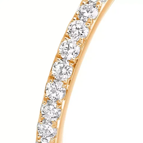 Messika wedding band, pink gold and diamonds
