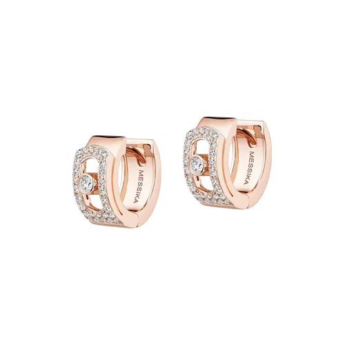 Boucles d'oreilles créoles Messika Move Noa pavées - MESSIKA