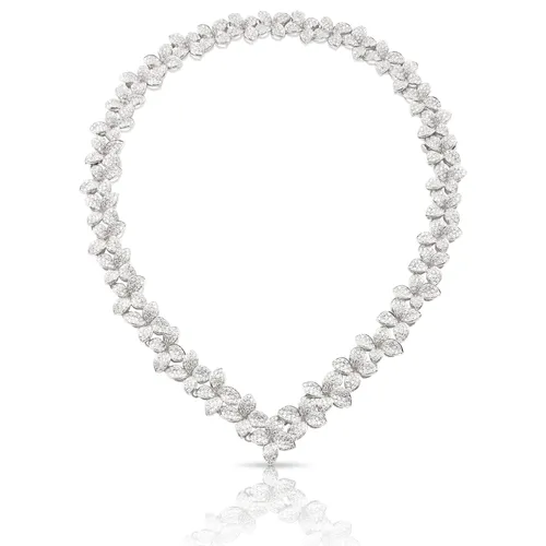 Collier Pasquale Bruni Goddess Garden or blanc, diamants