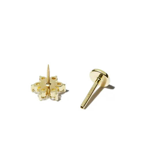 Boucle d'oreille Persée en Or Jaune avec Diamants