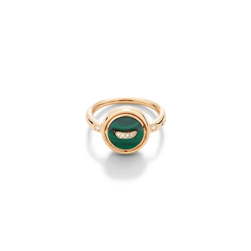 Bague Réversible Pomellato Pom Pom Dot en or rose, malachite et diamants