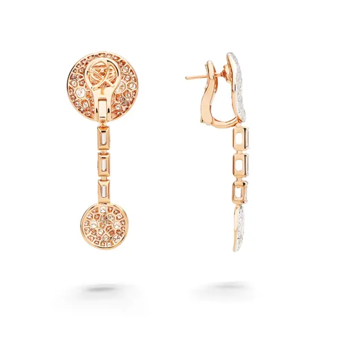 Boucles d'oreilles Pomellato Sabbia Or Rose et Diamants