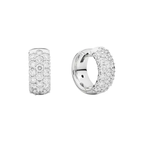 Boucles d'oreilles Recarlo en or blanc pavées de diamants - RECARLO