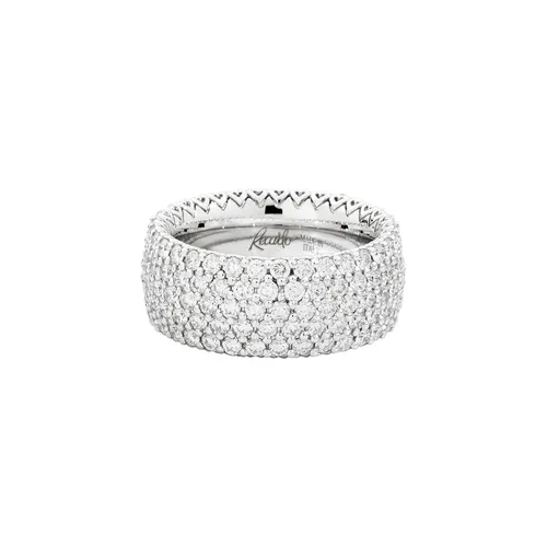Bague Recarlo 5 rangs or blanc et diamants - RECARLO