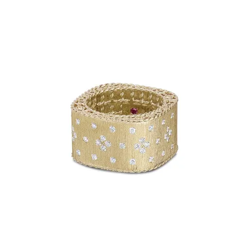 Roberto Coin Princess Ring in Yellow Gold with Diamonds