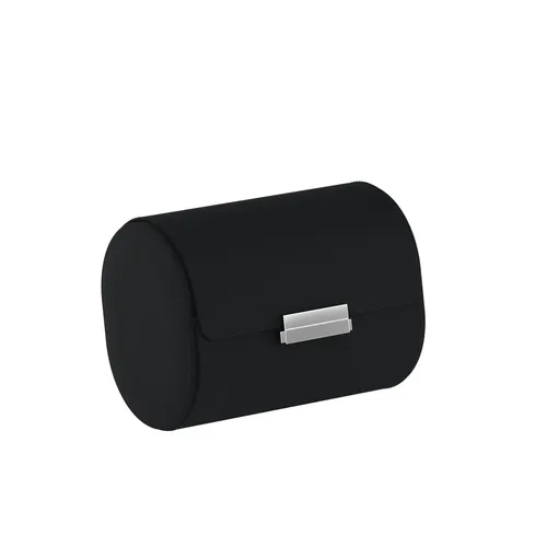 Etui pour montres POCHETTE 2 en cuir noir intense - SCATOLA DEL TEMPO