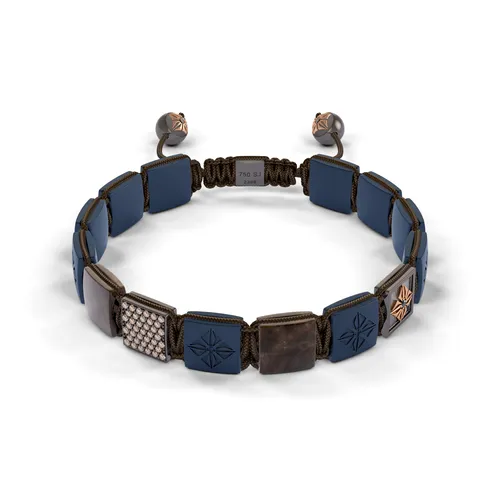 Bracelet LOCK 10mm cordon marron XL - SHAMBALLA JEWELS