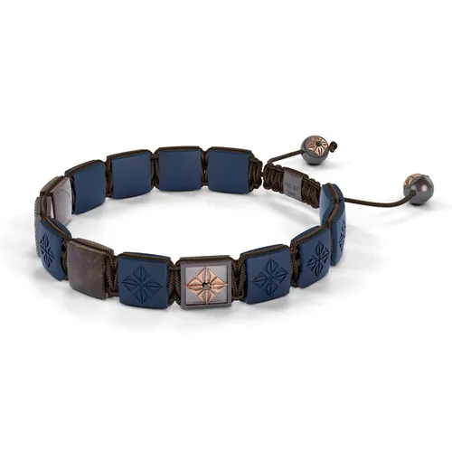 Bracelet LOCK 10mm cordon marron XL - SHAMBALLA JEWELS