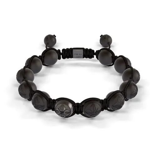 Bracelet Shamballa Jewels, or blanc, rhodié noir, céramique, diamants - SHAMBALLA JEWELS