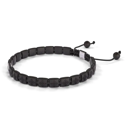 Bracelet LOCK 6mm cordon gris charbon XL - SHAMBALLA JEWELS